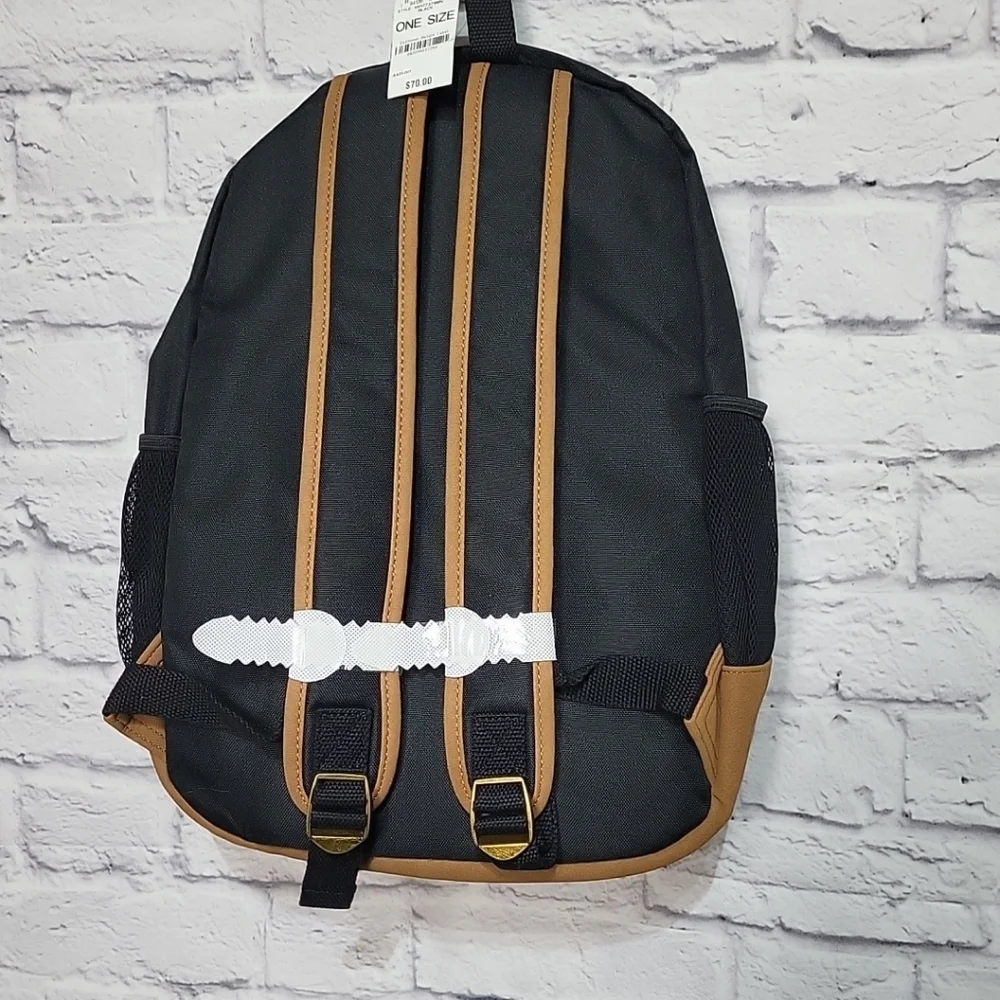 Sun + Stone Black Brown Backpack Bag Adjustable Southwest New‎ Inside Pockets